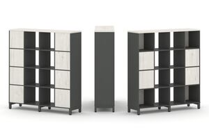 Набор стеллажа одностороннего, 4 яруса