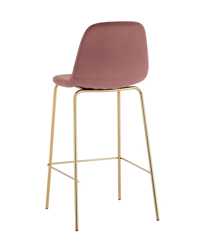 Стул барный Валенсия SN велюр пыльно-розовый золотые ножки 2 шт