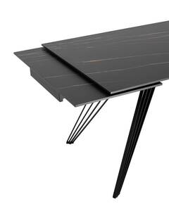Стол обеденный Пандора раскладной 180-280*90 керамика темная