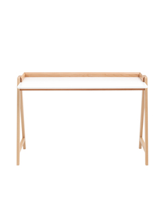 Стол письменный Pyramid 118*53 белый/светлое дерево