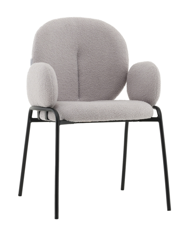 Стул с подлокотниками букле