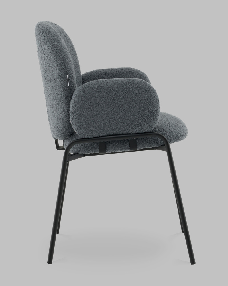 Стул с подлокотниками букле