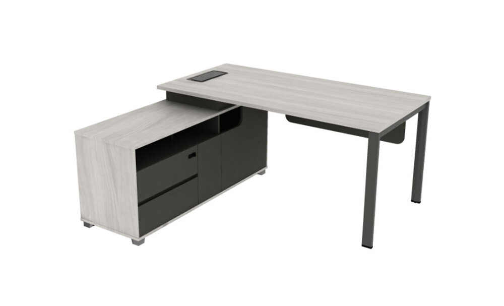 Стол на опорной тумбе (левый)