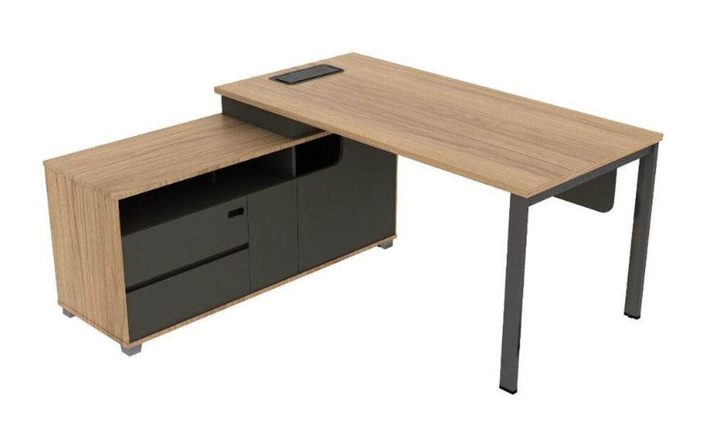 Стол на опорной тумбе (левый)