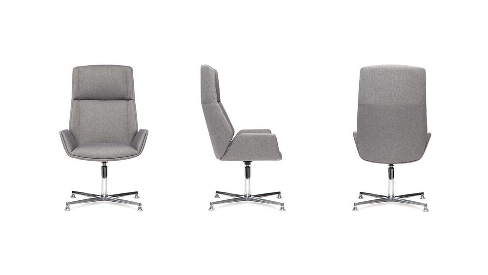 Кресло высокая спинка, крестовина с возвратным механизмом, спинка обитая