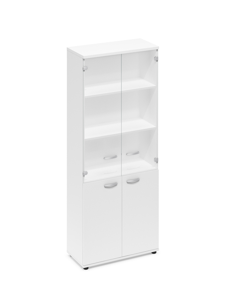 Шкаф для документов со стеклянными прозрачными дверьми