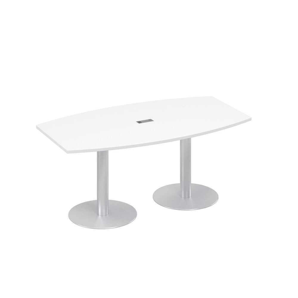 Стол 180x100 фигурный на опорах-колоннах переговорный