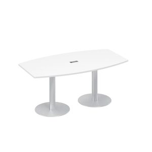 Стол 180x100 фигурный на опорах-колоннах переговорный