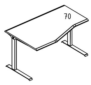 Стол эргономичный Техно каркас МL 2 скоса левый