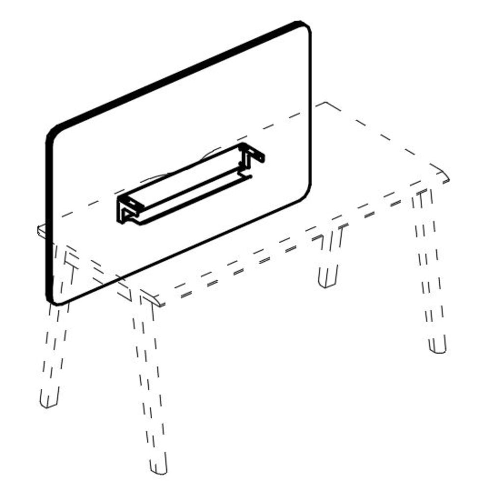 Экран для стола 120 фронтальный тканевый