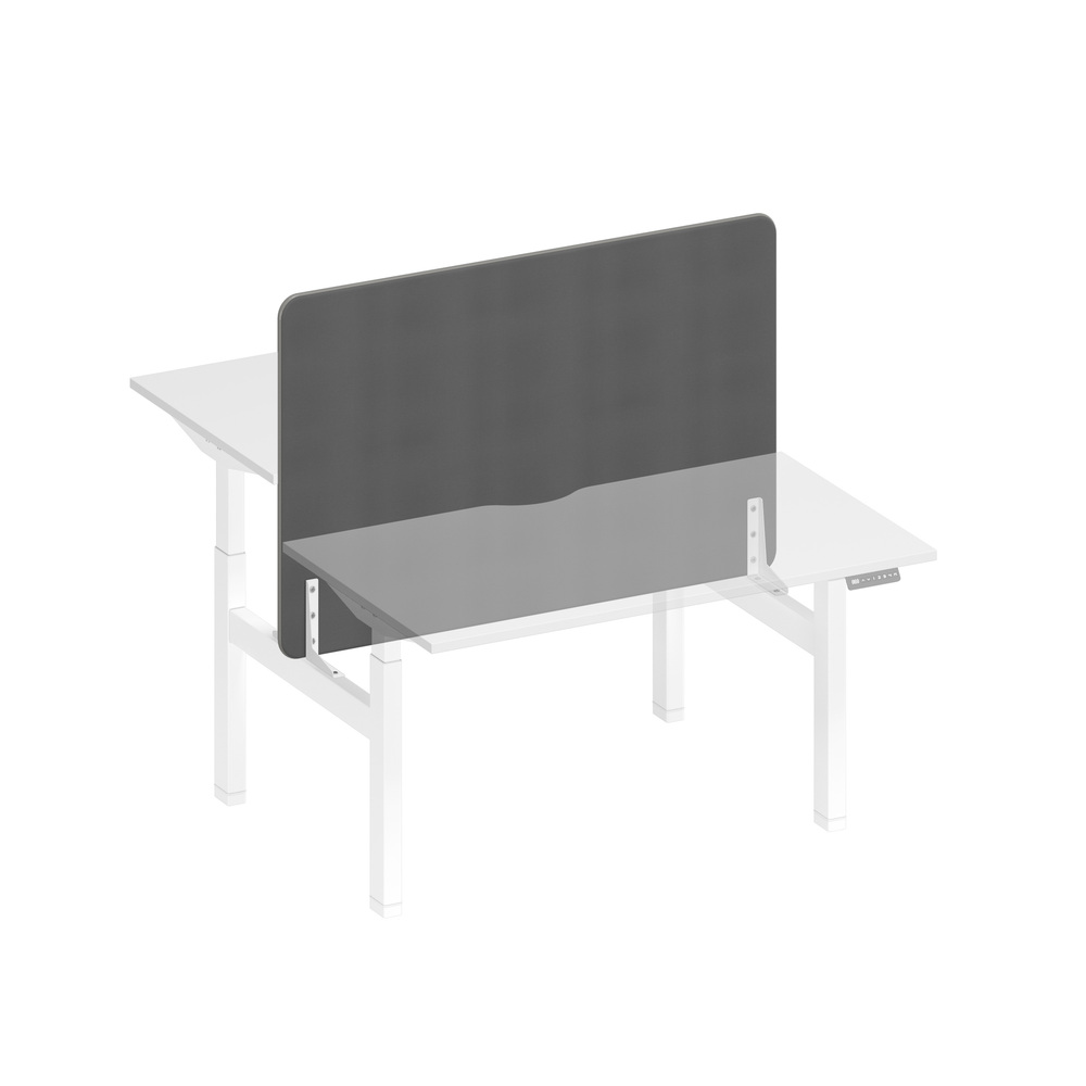 Экран настольный фронтальный тканевый с мягким наполнителем с кабель-каналом