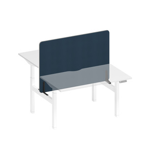 Экран настольный фронтальный тканевый с мягким наполнителем с кабель-каналом