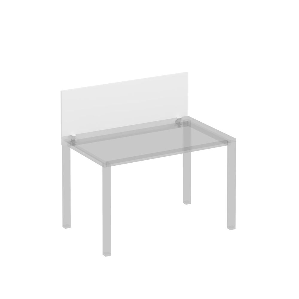 Экран для стола 120 на белом металлокаркасе КФ фронтальный