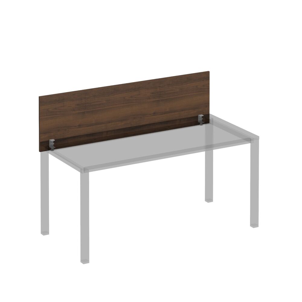 Экран для стола 160 на сером каркасе КФ с кронштейнами