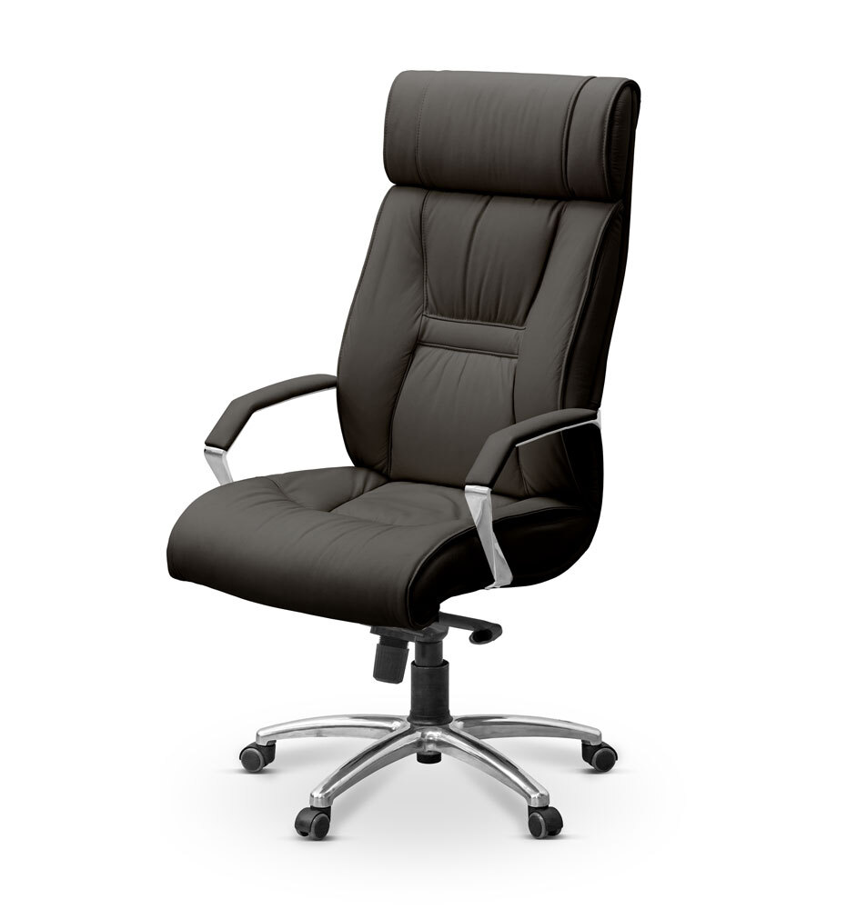 Кресло руководителя Олимп X с хромом (кожа)