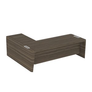 Стол для руководителя правый с приставкой на малой тумбе и фронтальной панелью