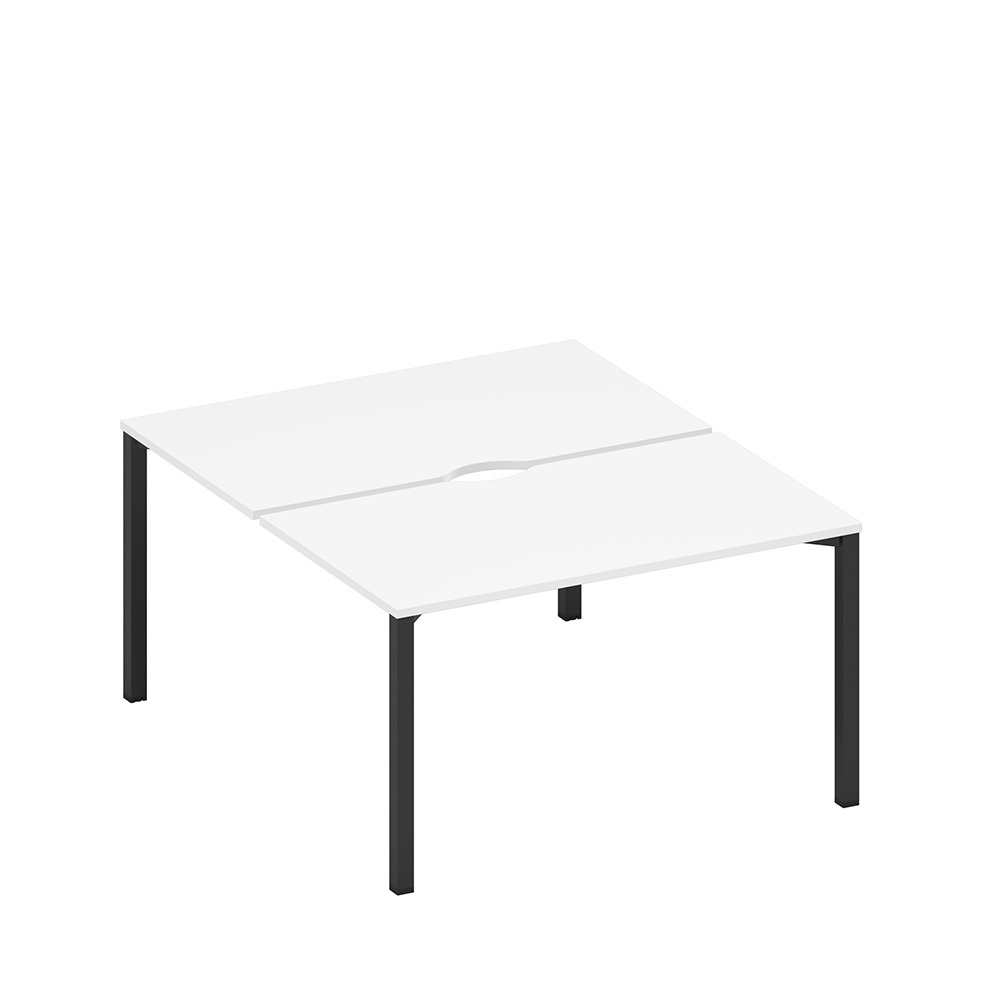 Рабочая станция на металлокаркасе, столешницы с вырезом (2*160)