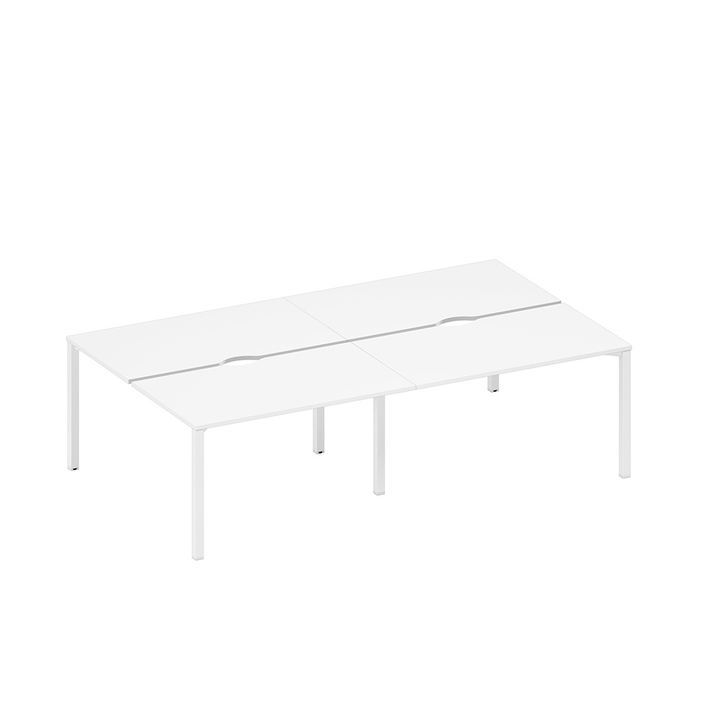 Рабочая станция на металлокаркасе, столешницы с вырезом (4*140)