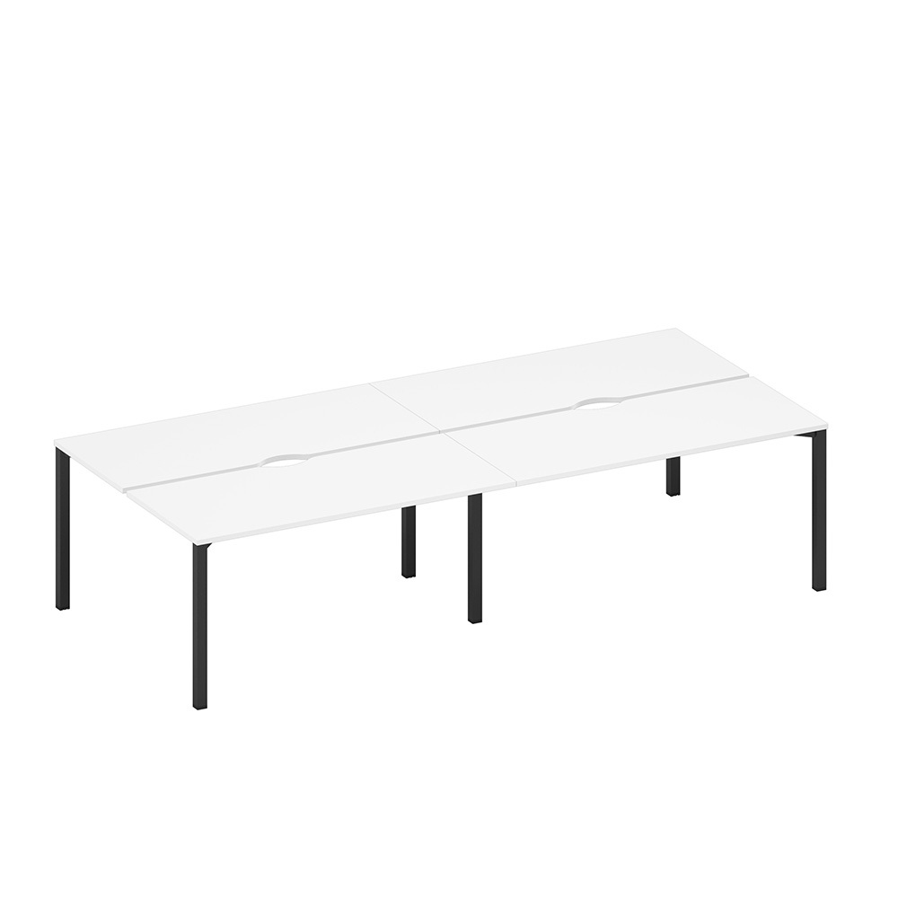 Рабочая станция на металлокаркасе, столешницы с вырезом (4*160)