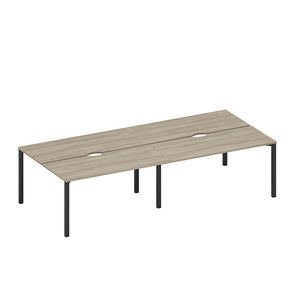 Рабочая станция на металлокаркасе, столешницы с вырезом (4*160)