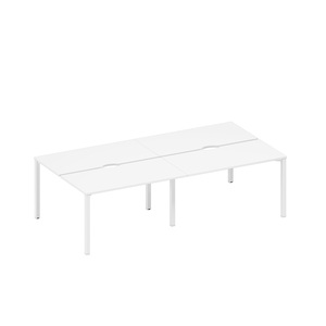 Рабочая станция на металлокаркасе, столешницы с вырезом