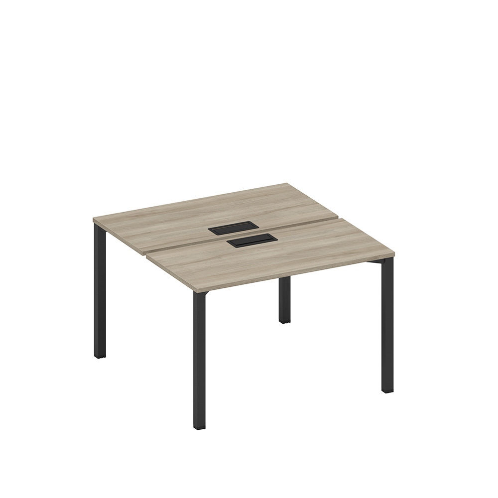 Рабочая станция на металлокаркасе, столешницы с заглушкой (2*120)