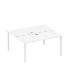 Рабочая станция на металлокаркасе, столешницы с заглушкой (2*160)