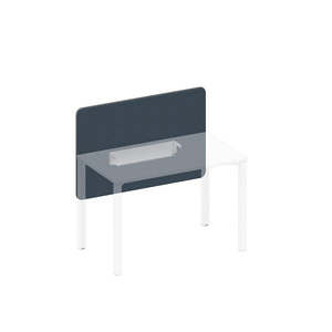 Экран настольный фронтальный тканевый с мягким наполнителем с кабель-каналом