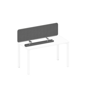 Экран настольный фронтальный тканевый с мягким наполнителем с кабель-каналом