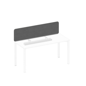 Экран настольный фронтальный тканевый с мягким наполнителем с кабель-каналом