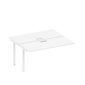 Секция стола рабочей станции на металлокаркасе, столешницы с заглушкой