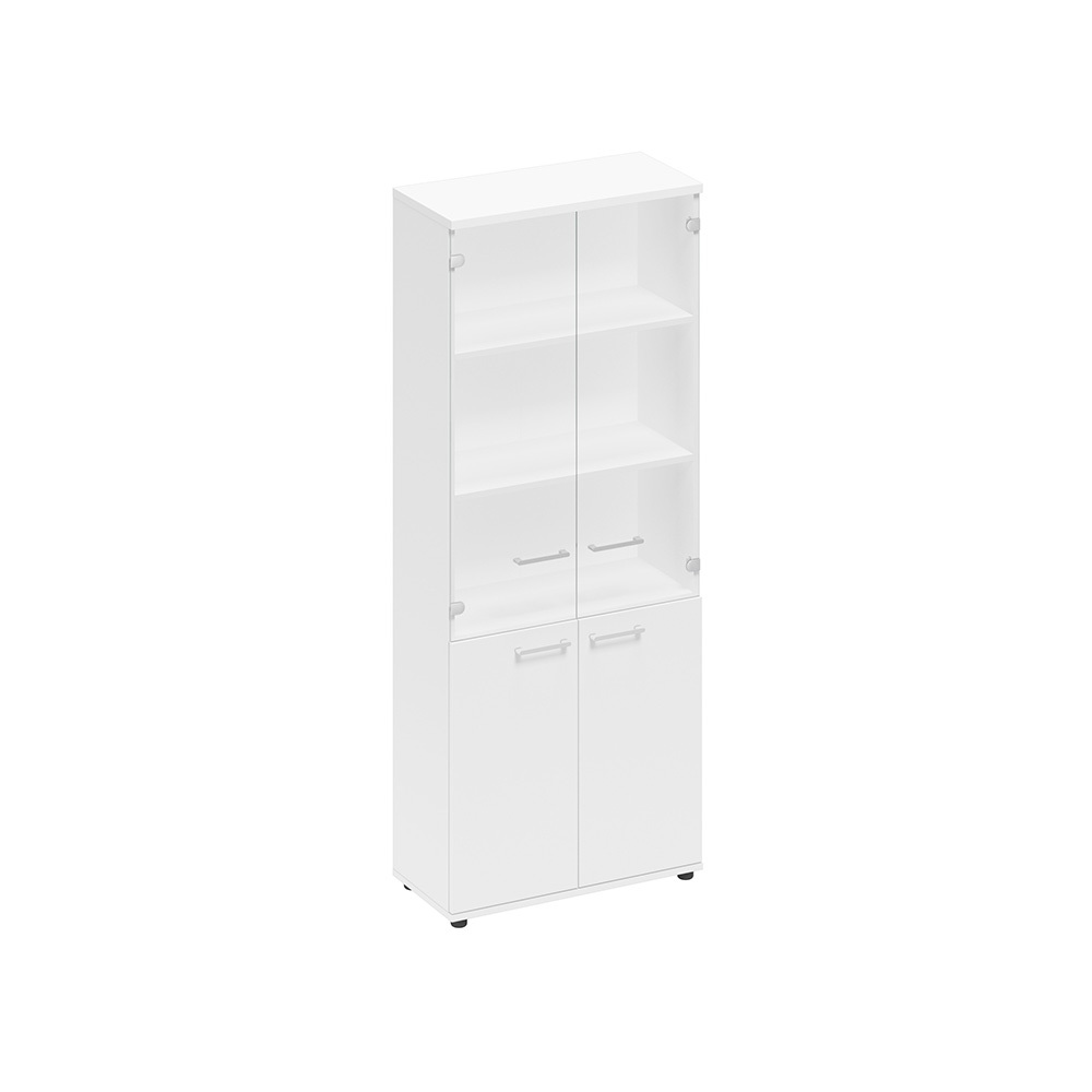 Шкаф для документов со стеклянными прозрачными дверьми