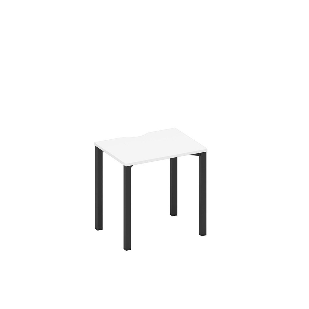 Стол письменный на металлокаркасе, столешница с вырезом