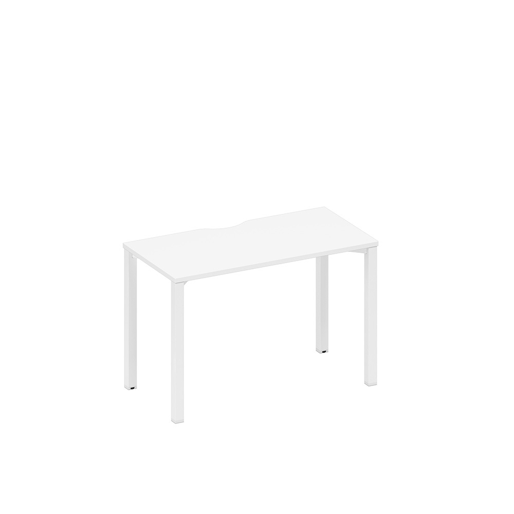 Стол письменный на металлокаркасе, столешница с вырезом