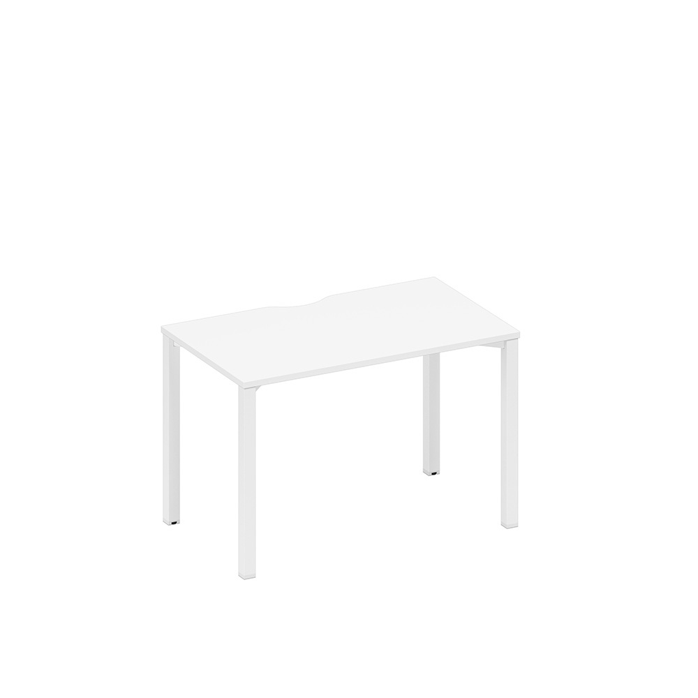 Стол письменный на металлокаркасе, столешница с вырезом