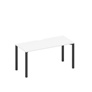 Стол письменный на металлокаркасе, столешница с вырезом