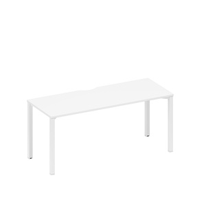 Стол письменный на металлокаркасе, столешница с вырезом