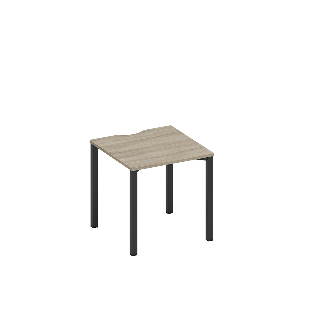 Стол письменный на металлокаркасе, столешница с вырезом