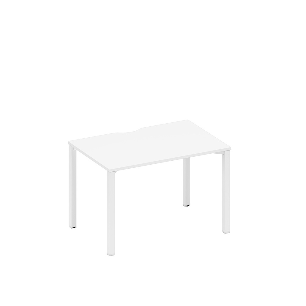 Стол письменный на металлокаркасе, столешница с вырезом