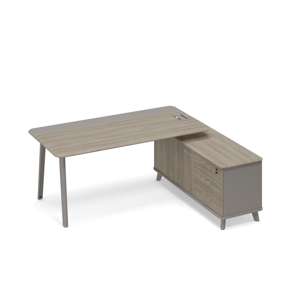 Стол комбинированный правый на тумбе (тип 1)