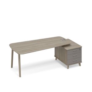 Стол на опорной тумбе малой (тип 3) WOOD